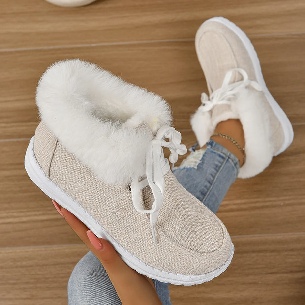 Casual Flats Cotton Boots Winter New Sport Platform Fashion Work Shoes Women Winter New Luxury Hot Plush Boots