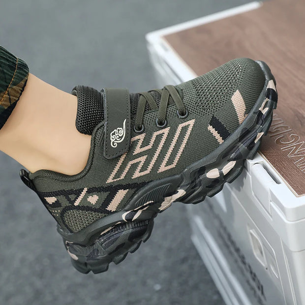 Children Sneaker Boys Casual Shoes Camouflage Student Walking Shoes Non-slip Girl Lightweight Outdoor Sports Tennis Footwear