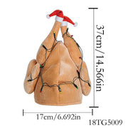 PESENAR Thanksgiving Turkey costume, Thanksgiving Turkey hat, turkey-shaped headwear, long-legged Turkey hat