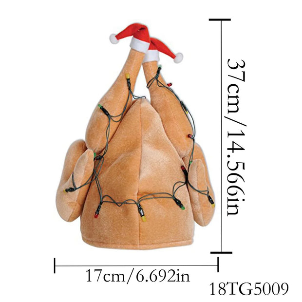 PESENAR Thanksgiving Turkey costume, Thanksgiving Turkey hat, turkey-shaped headwear, long-legged Turkey hat
