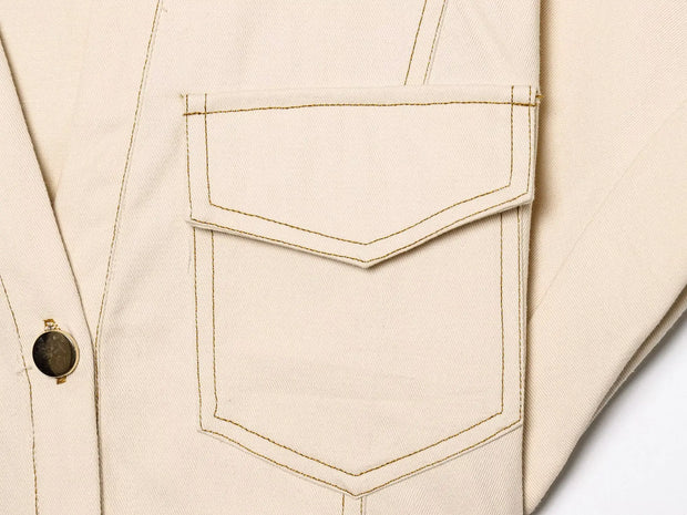 ETJ 2025 summer new TRAF women's elegant fashion waist pleated V-neck short-sleeved temperament denim MIDI dress