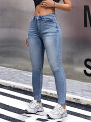 Women’s Blue Stretch Slim-Fit Jeans