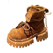 Ankle Boots for Women Designer Flats Platform Shoes Fashion Winter Dress Woman Boots 2025 New Suede Cozy Chelsea Botas De Mujer