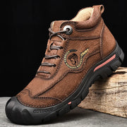 Outdoor Men's Boots Genuine Leather Casual Shoes Climbing Hiking Shoes Warm Winter Boots for Men High Quality Platform Snow Boot