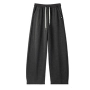 Fall Winter Thicken Plus Fleece Straight Trousers Women Elastic Waist Drawstring Sweatpants High Quality Versatile Jogger Pants