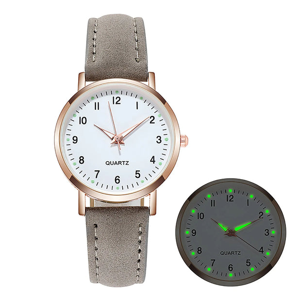 Women’s Luxury Leather Analog Quartz Watch