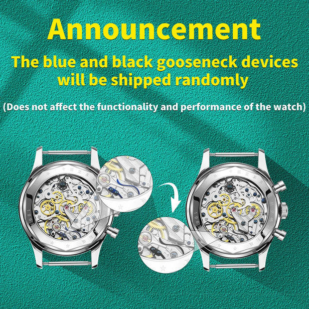 RED STAR 1963 Pilot Chronograph – 38mm/40mm Mechanical Watch with Seagull ST1901 Movement & Sapphire Crystal