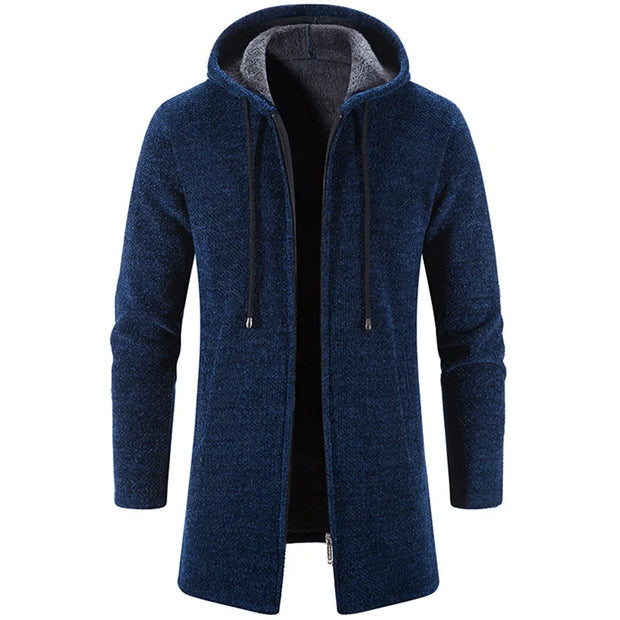 Men's Sweaters Coat Autumn Winter New Hot Warm Zipper Medium Long Cardigan Sweaters Man Casual Knitwear Sweatercoat mens clothes