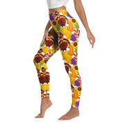 [You're My Secret] Adult Women Turkey Print Leggings for Women Thanksgiving Day Party Skinny Pants Streetwear Yoga Leggings