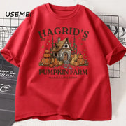 Fall Season T-shirt Autumn Pumpkin Retro Fall Vibes T Shirt Fall Girl Pumpkin Printed Tshirt Causal Cotton Short Sleeve Tees