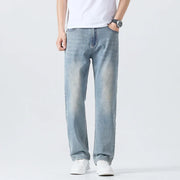 Men’s Summer Thin Straight-Leg Breathable Denim Pants