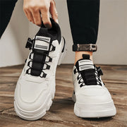 Men's boots autumn and winter new rotating shoelaces fashion casual boots youth outdoor boots anti slip soft sole workwear boots