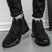 Men's Short Boots Fall/Winter Style Fleece-Lined, Thickened, Warm, Outdoor, Slip-Resistant, Durable High-Top Short Boots for Men