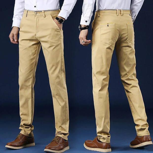 Men’s Classic Spring/Summer Cotton Casual Trousers