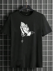 Prep Men Basketball & Letter Graphic Printing Men'S T Shirt Cartoon S-Xxxl Tees Popular Casual Tee Clothing Retro Street Tops