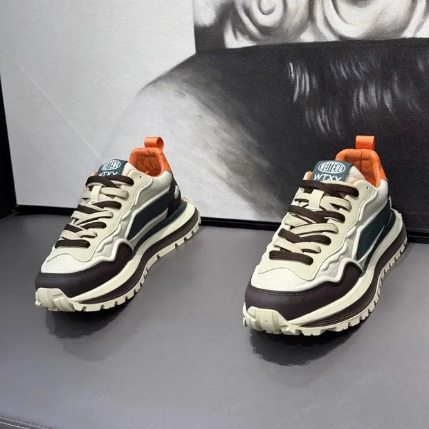 Men's Sneakers Shoes for Men Platform Sports Shoes Sports and Leisure Casual Sneaker Non-slip Fashion Wear-resistant Loafers