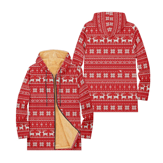 Cozy Christmas Fleece Pullover Hoodie Festive Snowman Reindeer Snowflake Long Sleeve Ugly Xmas Sweater Style Tops for Women Men