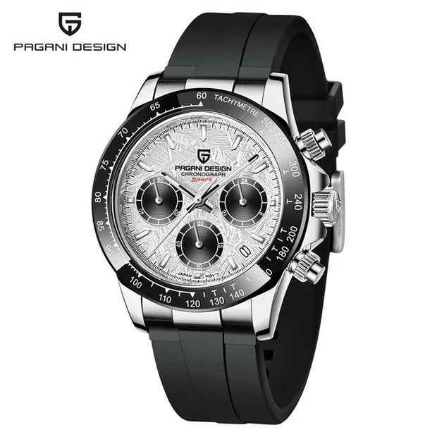 🕰️ PAGANI DESIGN V2 Men's Chronograph Watch – 40mm Quartz, Sapphire Crystal, Stainless Steel