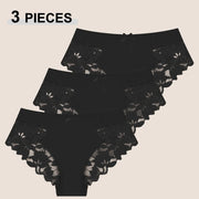 3PCS Women's Lace Seamless Panties – Low Rise, Breathable & Elegant Lingerie (S–XXL)
