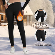 Autumn Winter Warm Fleece Women Leggings Velvet Thicken High Waist Tights Elastic Slim Solid Color Leggings Prevent Cold Tights