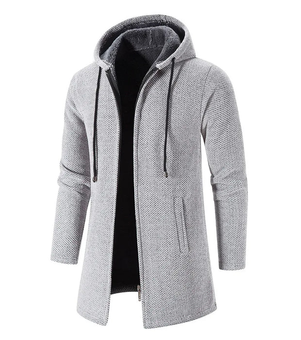 Men's Sweaters Coat Autumn Winter New Hot Warm Zipper Medium Long Cardigan Sweaters Man Casual Knitwear Sweatercoat mens clothes
