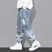 Men’s Trendy Loose-Fit Korean-Style Summer Jeans