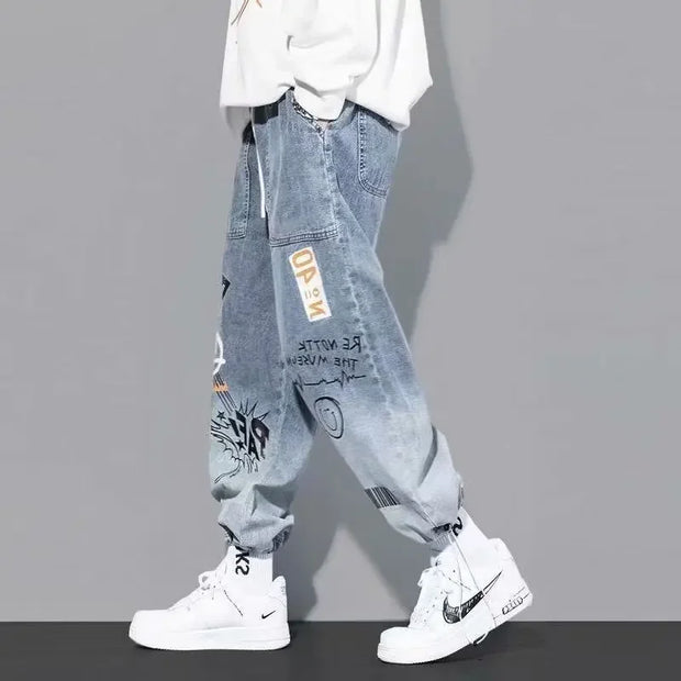 Men’s Trendy Loose-Fit Korean-Style Summer Jeans