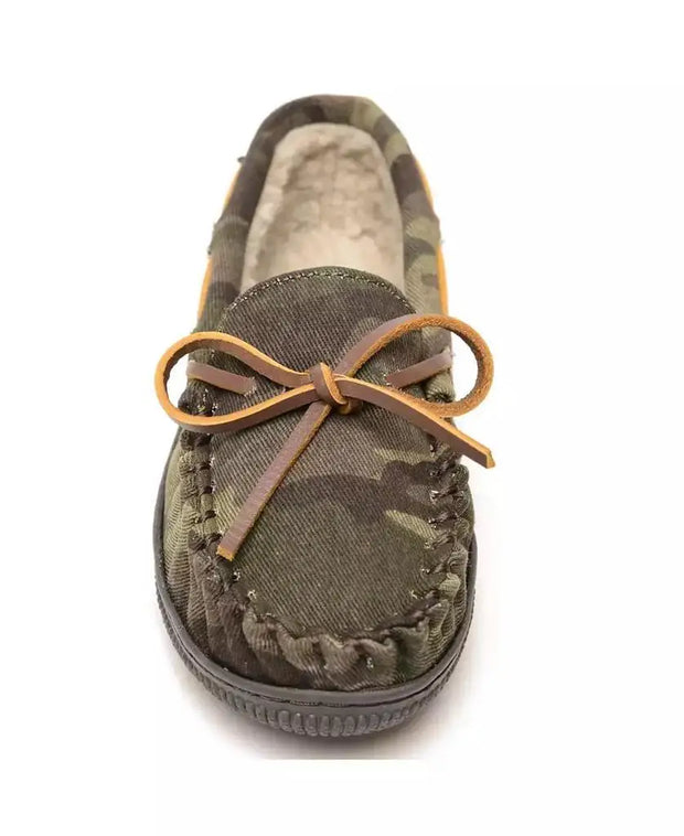 Minnetonka | Toddler Boys Pile Lined Hardsole Moccasin Slippers