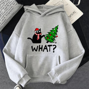 Autumn New Christmas Hoodies Cat&Christmas Tree Print Winter Hoodie Men Women Fashion Casual Sweatshirts Pullovers New Year Gift