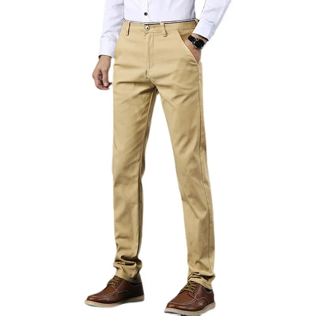 Men’s Classic Spring/Summer Cotton Casual Trousers