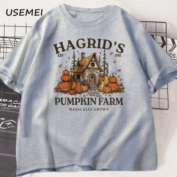 Fall Season T-shirt Autumn Pumpkin Retro Fall Vibes T Shirt Fall Girl Pumpkin Printed Tshirt Causal Cotton Short Sleeve Tees