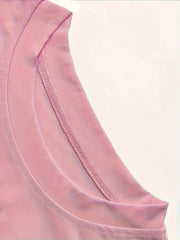 Stylish Women's Short Sleeve Casual  Round Neck Summer Sporty Style Versatile Top with Print Soft Fabric Breathable Moisture