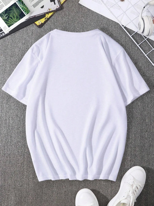 Mountain On Inspirationde Printing T-Shirt Men Oversized Cotton Summer Tshirt Breathable Loose O-Neck Tee Shirts Hip Hop Tees