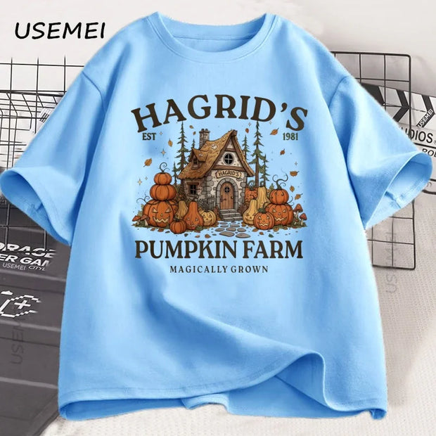 Fall Season T-shirt Autumn Pumpkin Retro Fall Vibes T Shirt Fall Girl Pumpkin Printed Tshirt Causal Cotton Short Sleeve Tees