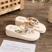 2025 Fashion Women Flip Flops Summer Beach Platform Slippers Casual Outside Wedges Sandals Summer Women Shoes