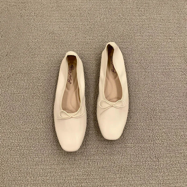Fashion Shallow Women Ballet Flats Dance Shoes Casual Female Soft Footwear Butterfly-Knot Ladies Flats Slip On Shoes