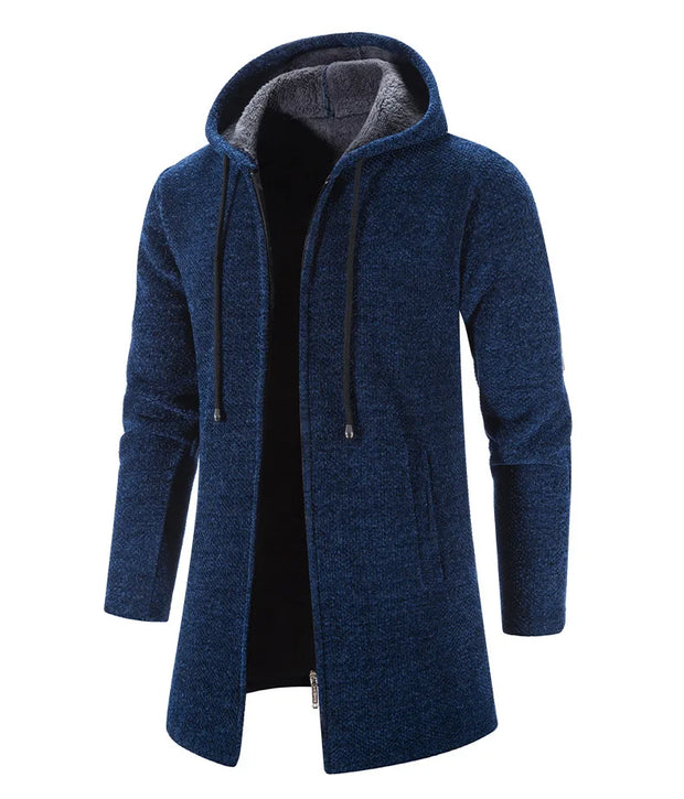 Men's Sweaters Coat Autumn Winter New Hot Warm Zipper Medium Long Cardigan Sweaters Man Casual Knitwear Sweatercoat mens clothes