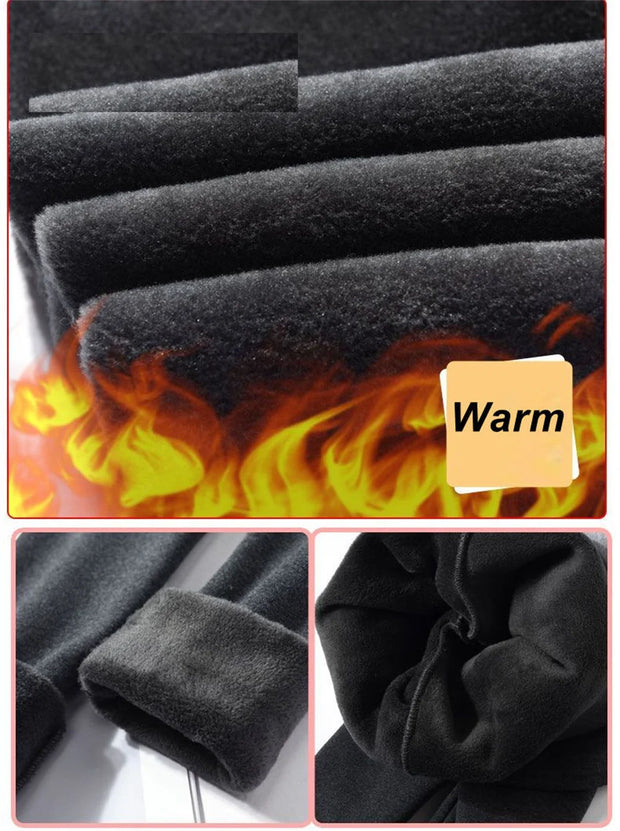 Skirt Leggings Autumn and Winter Fleece  Stretchy Warm High Waist Good Elastic Cotton Warm Leggings