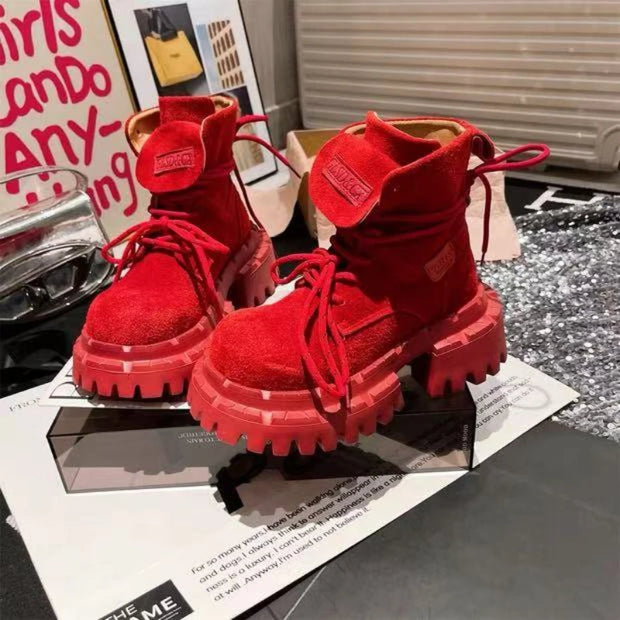 Ankle Boots for Women Designer Flats Platform Shoes Fashion Winter Dress Woman Boots 2025 New Suede Cozy Chelsea Botas De Mujer