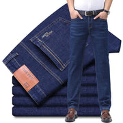 Men’s Summer Micro-Elastic Straight-Leg Denim Pants