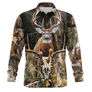 2026 New Men's Christmas Shirt Button Long Sleeve Fun Outdoor Festival Spring and Autumn Lapel 3D Printed Lapel Shirt Red