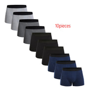 10pcs Pack Cotton Boxers Shorts Mens Underwear for male Briefs Sexy Underpants Slip Breathable Boxing Panties hot Sexis Basic