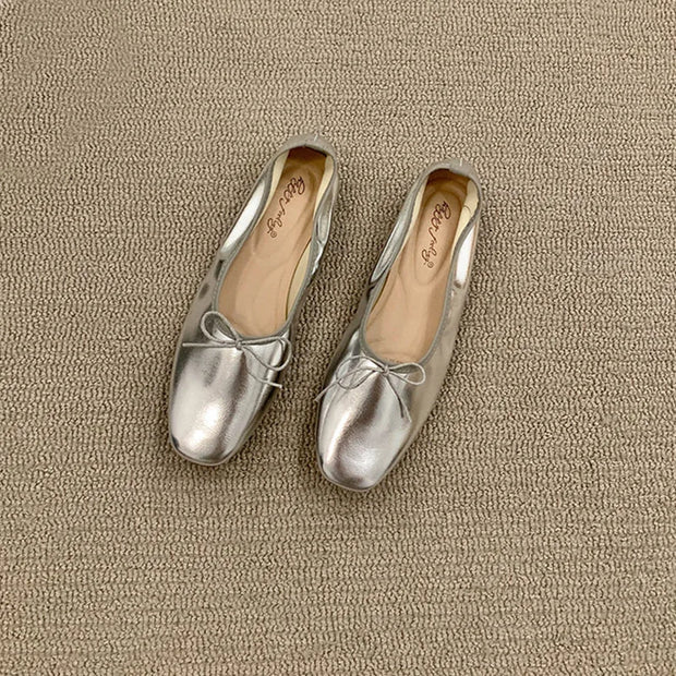 Fashion Shallow Women Ballet Flats Dance Shoes Casual Female Soft Footwear Butterfly-Knot Ladies Flats Slip On Shoes