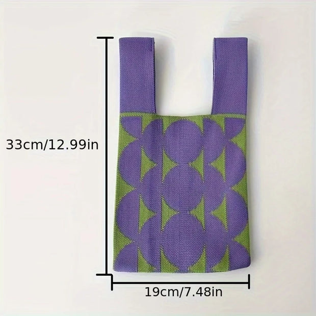 2025 New Foldable Tote Bag, Color Matching Hobo Bag, Women's Sling Crossbody Purse, Fashionable Mini Square Shoulder Bag