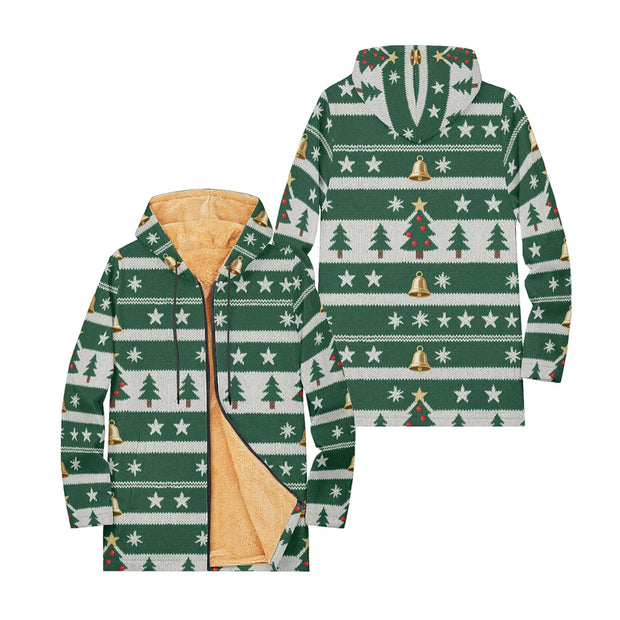 Cozy Christmas Fleece Pullover Hoodie Festive Snowman Reindeer Snowflake Long Sleeve Ugly Xmas Sweater Style Tops for Women Men
