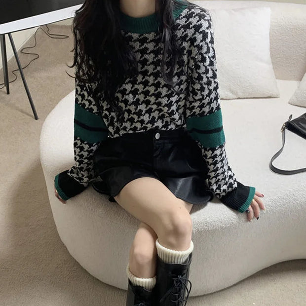 Vintage Sweaters for Women Cute Ladies Sweater with Headings Autumn 2025 Trend Knitted Harajuku Crochet Kawaii Cashmere Tops New