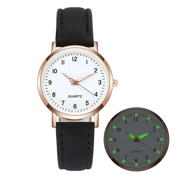 Women’s Luxury Leather Analog Quartz Watch