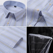 New Men Social Shirt Long Sleeve 100%Pure Cotton Oxford Soft Formal Male Clothes Oversized Pocket Shirt Men clothing S-7XL