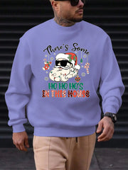 Hoodies Men's Christmas White Santa Claus Graphic Print Soft Warm HighQuality Cute Funny Breathable Festive Holiday Casual Top