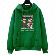 Funny Christmas Men Hoodies SNOWASIS Some Might Sleigh Snowman Tops Rock Band Parody Holiday Gift Music Lovers Christmas Hoody